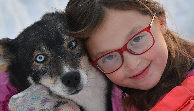 l'amore degli husky per i bambini